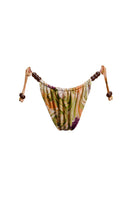 Reversible Andrea Iyamah bikini bottom in Vibrant Print and Bright Gold, featuring bold colors and stylish design.