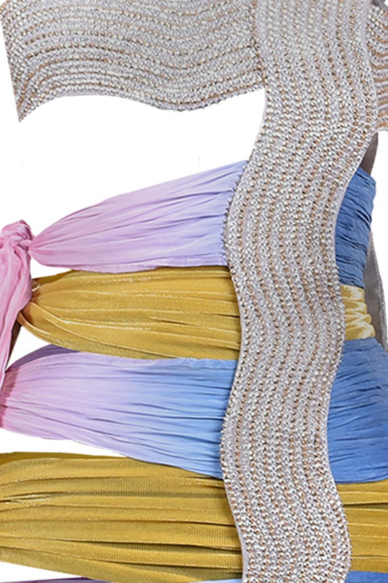 SEQUIN TIE-UP MINI DRESS - CULT MIA