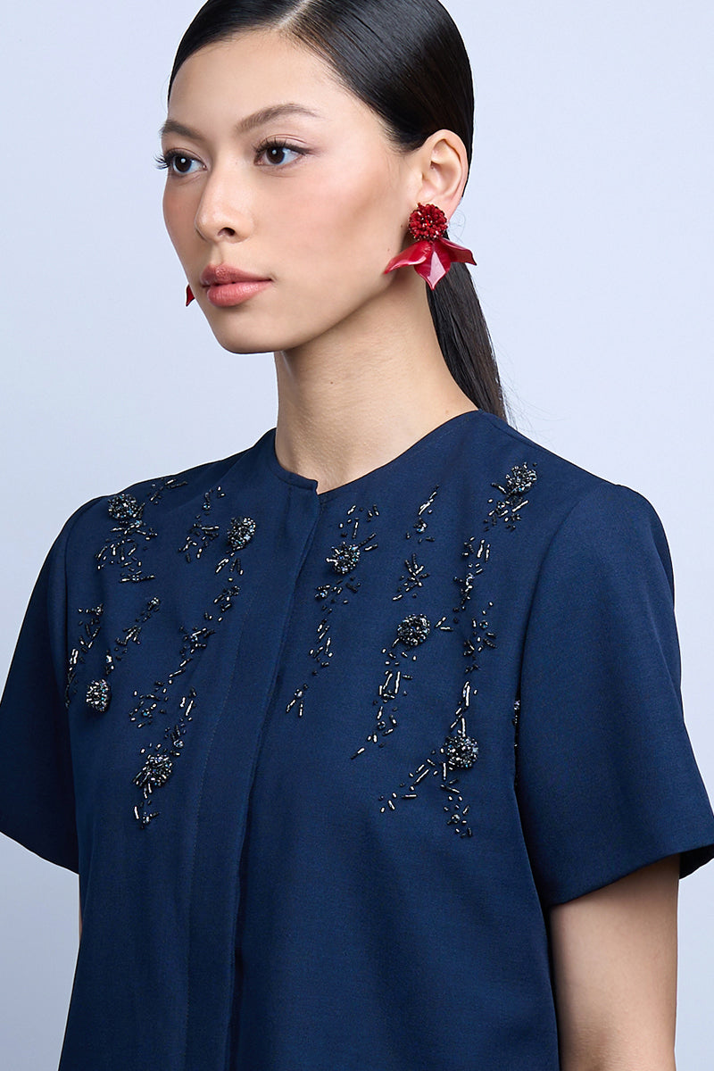 DEW DOT EARRINGS IN RED