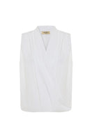 White Dahlia top by Acaria Studio, featuring a stylish sleeveless design and elegant fit, ideal for casual or chic outfits.