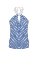 Blue Acaria Studio Soul Top, stylish and lightweight women's top with a relaxed fit, perfect for casual and everyday wear.