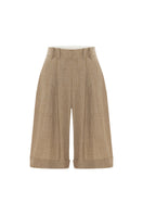 Beige TALIA tailored shorts by Acaria Studio featuring a stylish, fitted design and clean finish, perfect for casual or chic outfits.