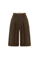 Acaria Studio brown tailored shorts with a clean, structured fit, perfect for casual or semi-formal summer wear.