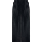 Black and white striped harem pants from Acaria Studio featuring a relaxed fit and comfortable design.