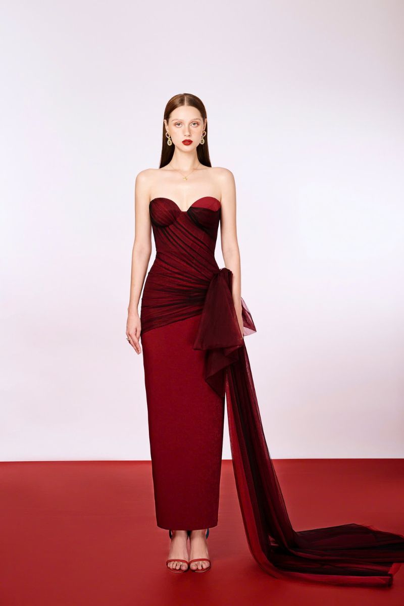 INSECTA STRAPLESS MIDI DRESS - CULT MIA