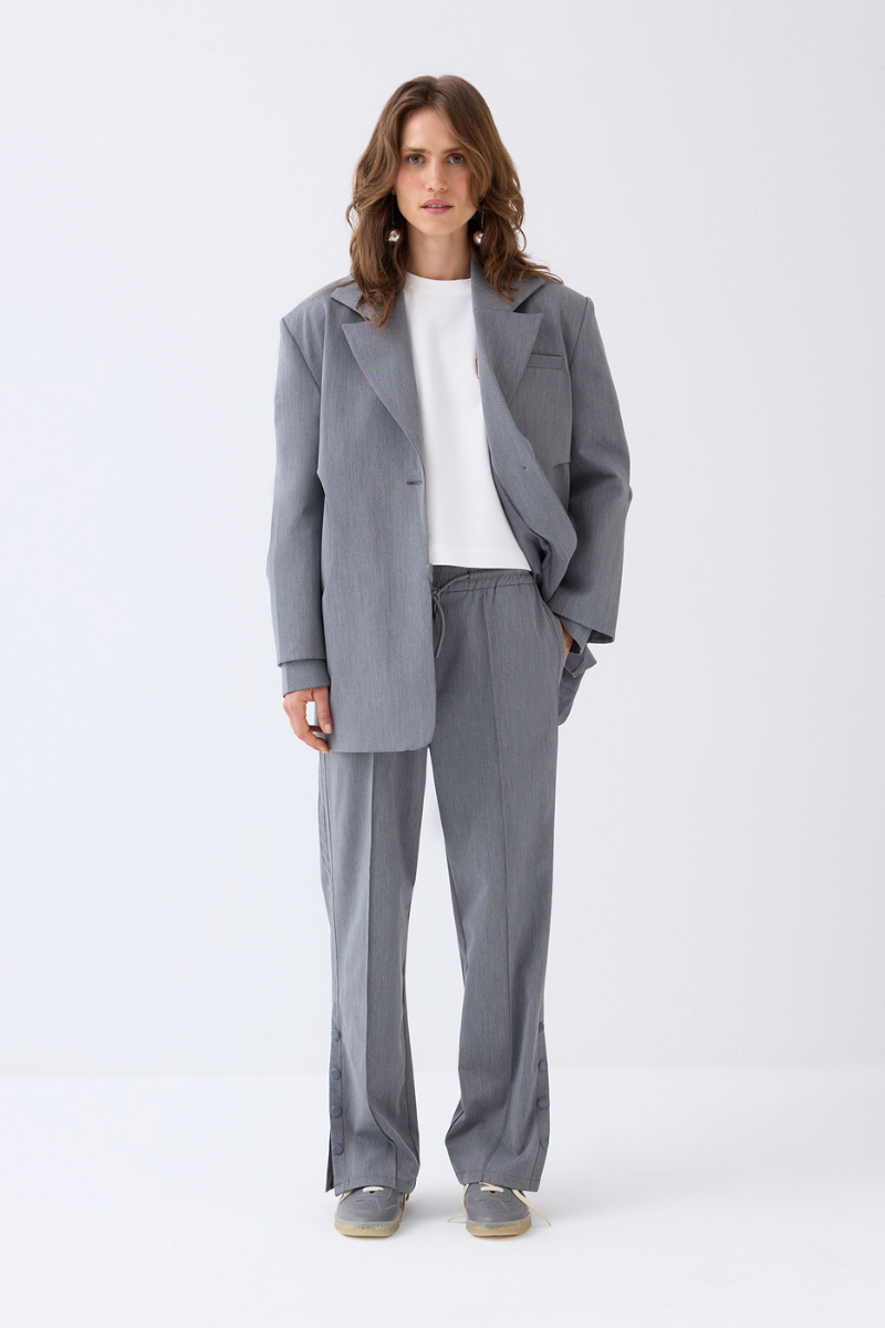 HOLE BLAZER IN GRAY - CULT MIA