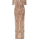 TONYY Freeze Poncho Maxi Dress in neutral, elegant gown with flowing fabric and relaxed fit, perfect for stylish occasions.