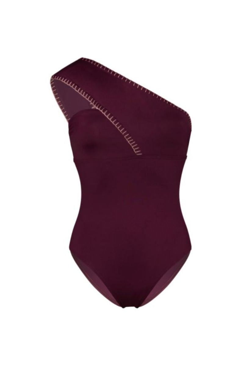OLIVIA SWIMSUIT IN DARK VIOLET - CULT MIA