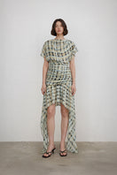 Deme By Gabriella Bluebell Dress mini dress with floral pattern, sleeveless design, and flowy silhouette on a hanger.