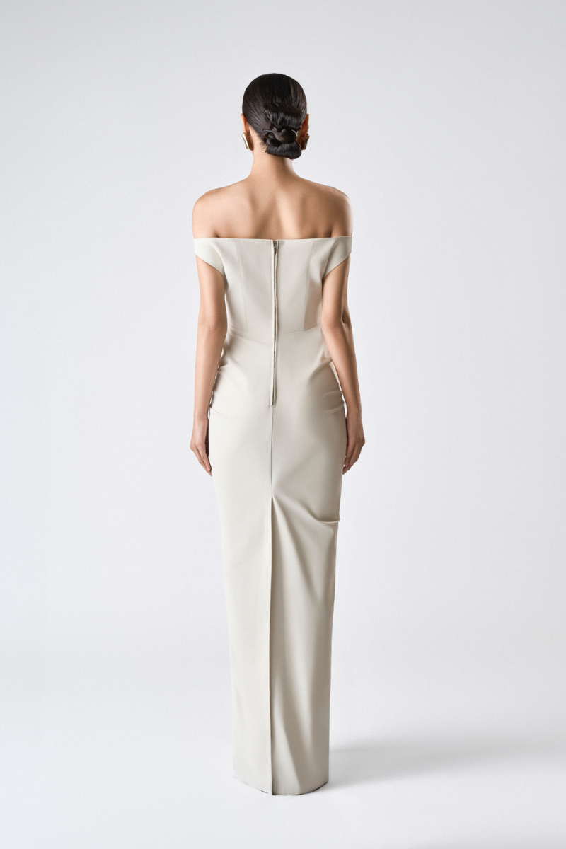 IVORY FRAME MAXI DRESS