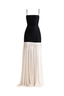 Black and white Deme by Gabriella maxi dress with a flowing silhouette, perfect for elegant summer or evening wear.
