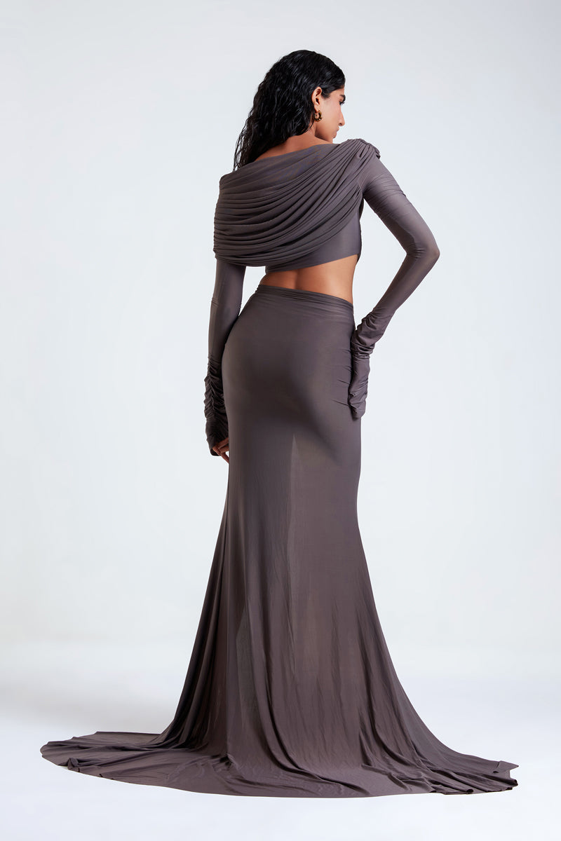 AYLIN PURPLE DOVE TOP AND SKIRT SET - CULT MIA