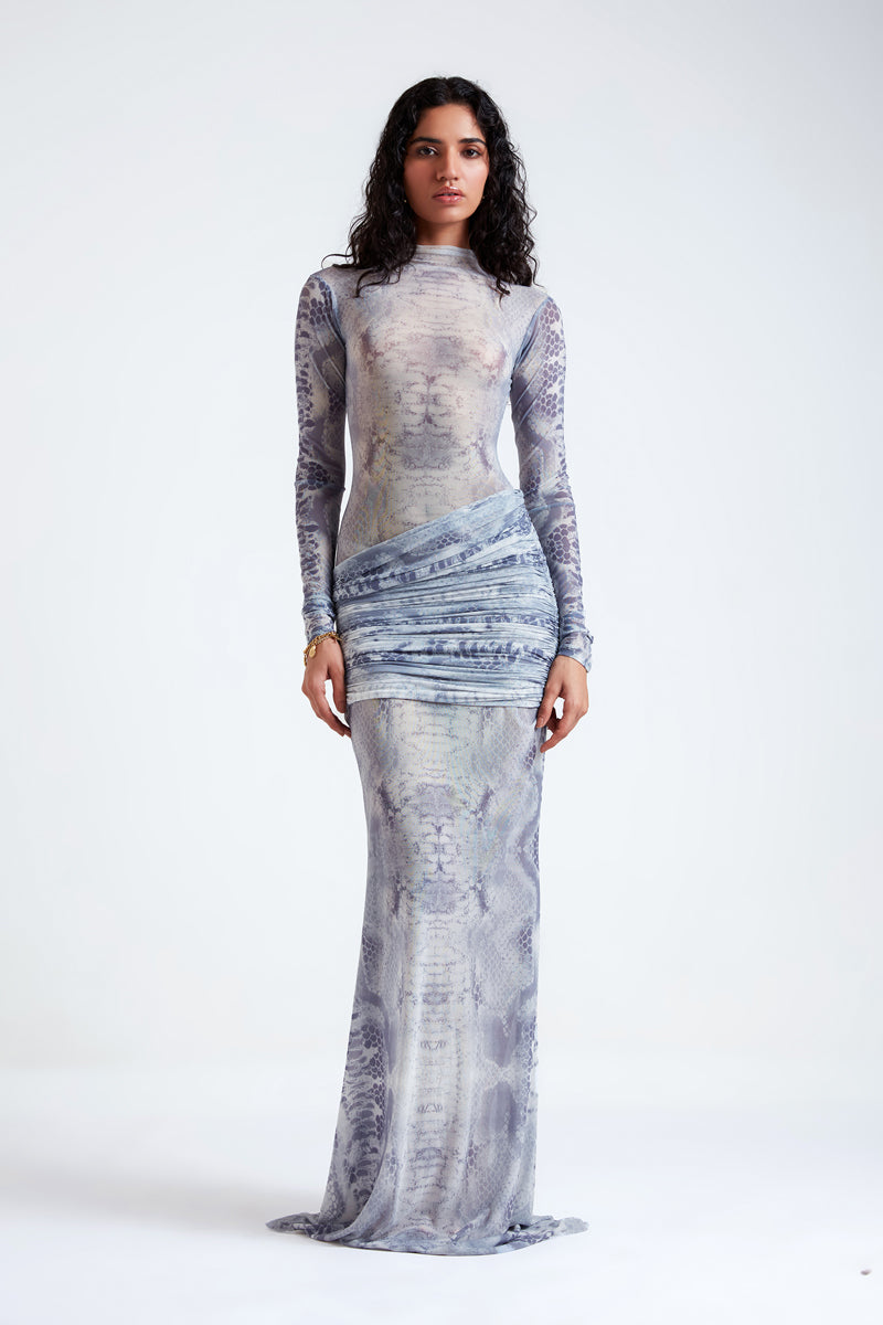 ANDREA GRAY MAXI DRESS - CULT MIA