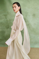 Ivory Grace co-ords set by White Plan, featuring a stylish matching top and pants in a soft ivory fabric.