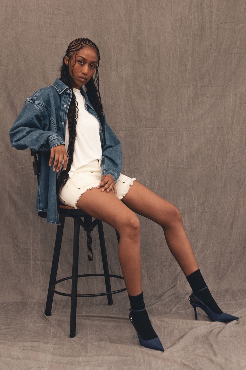 HALEY CREAM DENIM SHORTS - CULT MIA