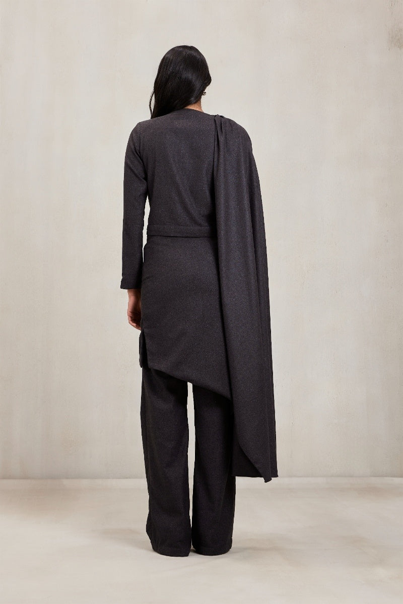 Deme By Gabriella gray co-ord set featuring a matching top and pants, casual stylish loungewear for everyday wear.