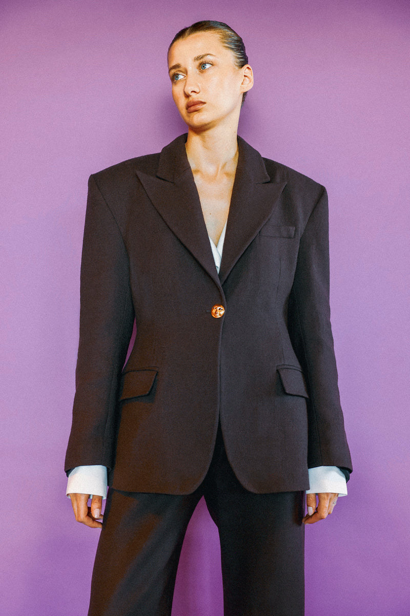 JACQUELINE JACKET IN BLACK BEAN - CULT MIA