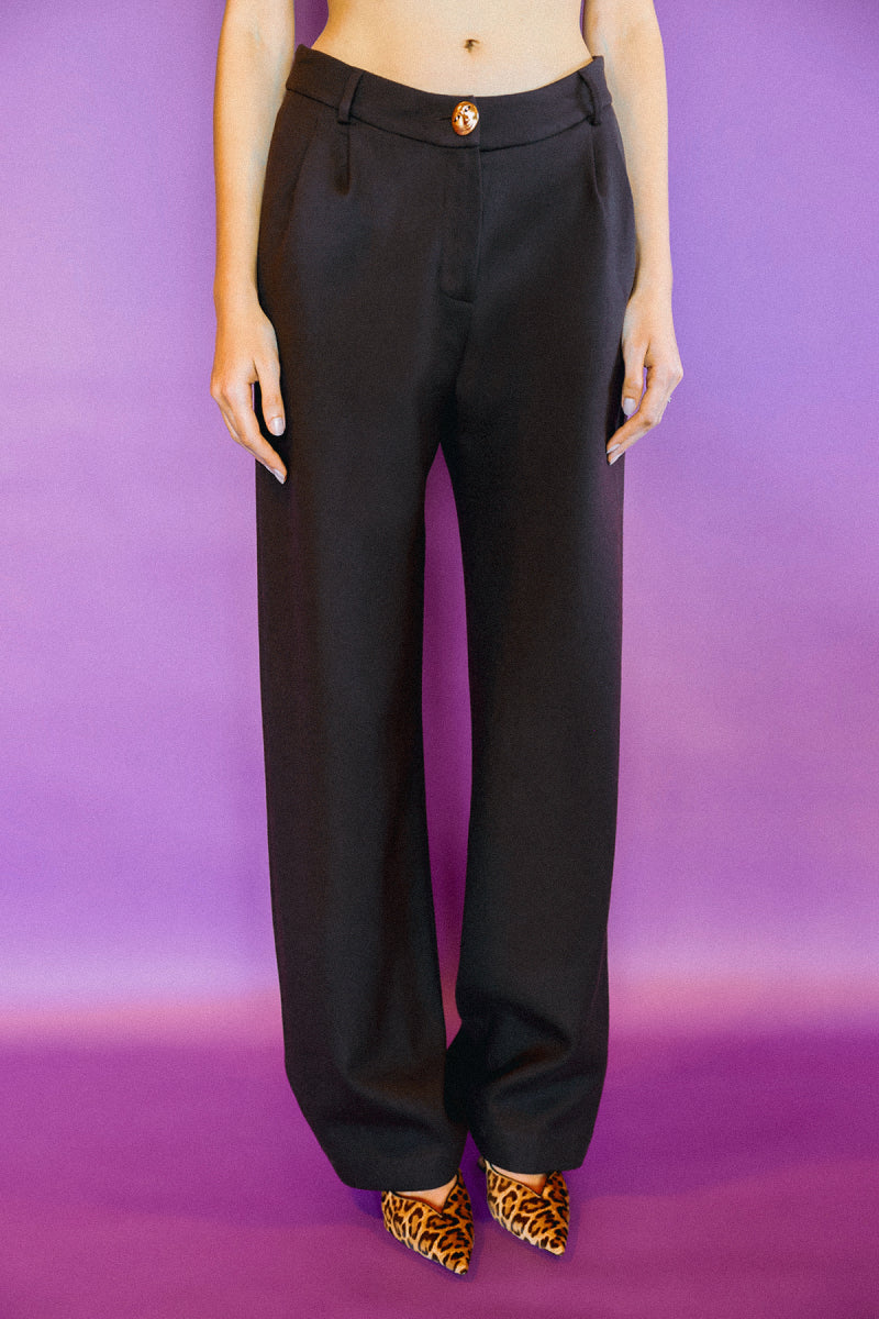 JACQUELINE PANTS IN BLACK BEAN - CULT MIA
