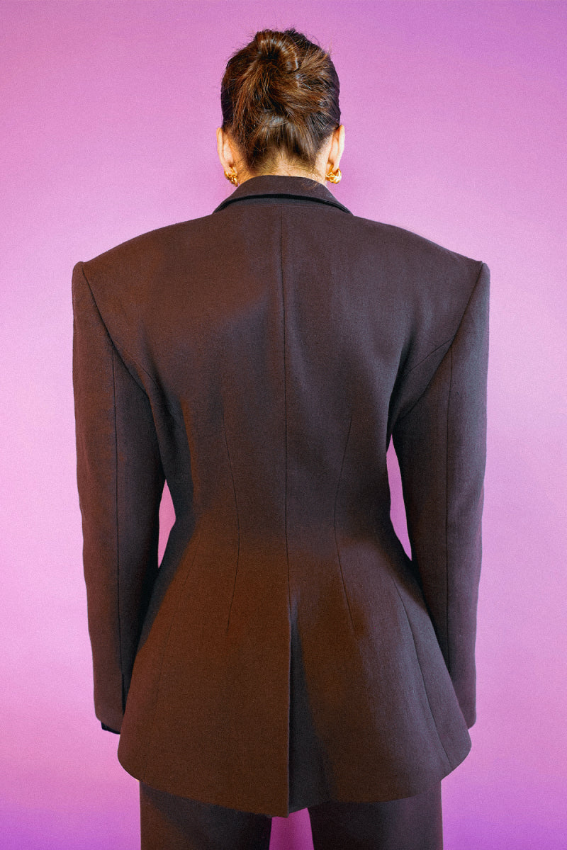 JACQUELINE JACKET IN BLACK BEAN - CULT MIA