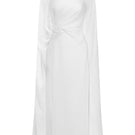 Le Thanh Hoa Cloud Whisper Gown midi dress with flowing fabric and elegant design, front view showing neckline and details