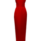 BAÉ IDA RED maxi dress featuring a flowing design, sleeveless style, and vibrant red fabric perfect for elegant occasions.