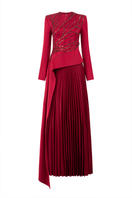 Lune De Soie Lumia silk co-ord set featuring a stylish silk top and matching skirt, shown in a sleek, elegant design.