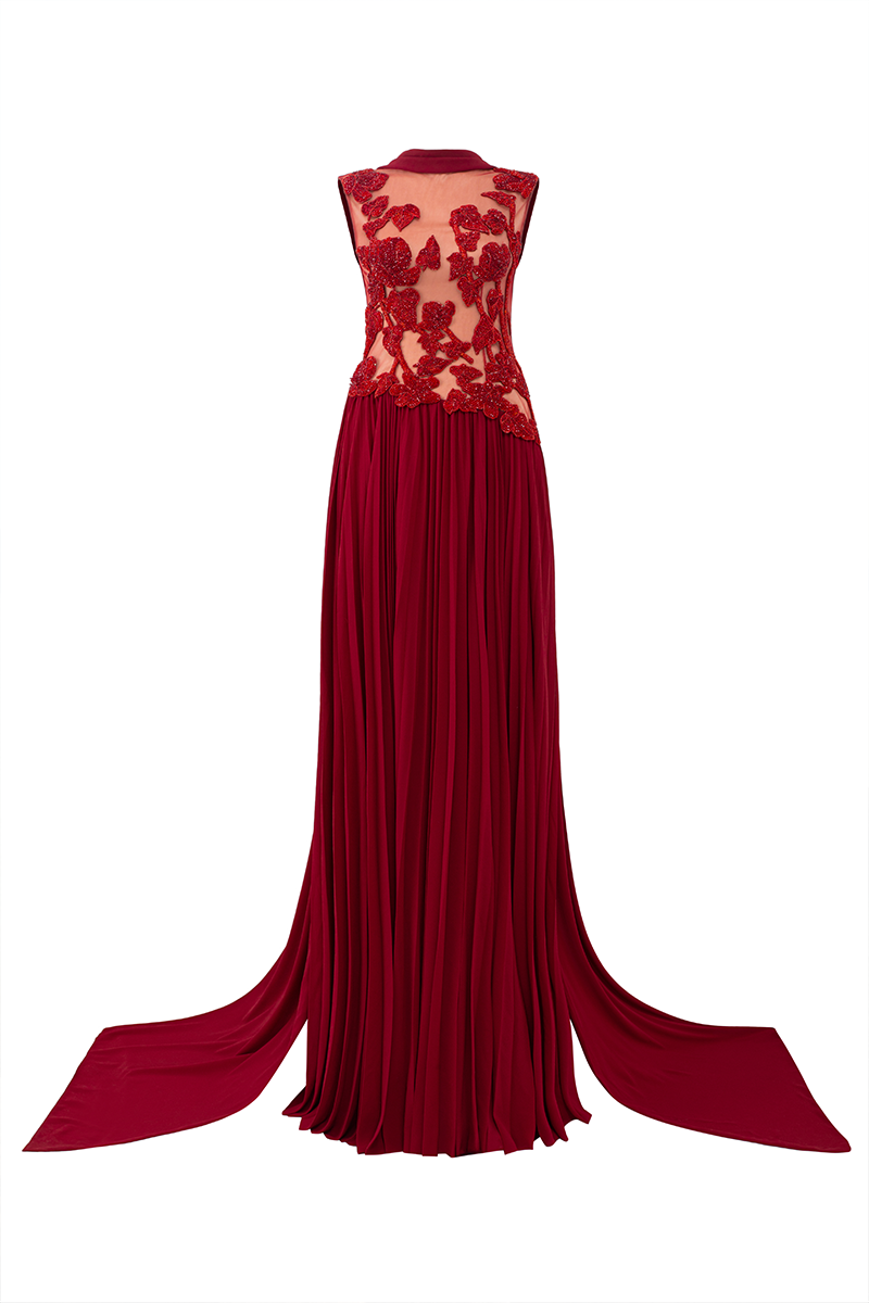 GRAINY CHIFFON GOWN - CULT MIA