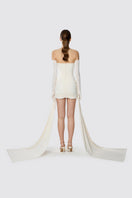 Ivory GIA dress with matching skirt by BALYKINA, mini dress style, featuring elegant fabric and stylish design.