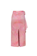 Estefania IDILIO pencil midi skirt in citrus pink, featuring a fitted waist and sleek silhouette, perfect for stylish outfits.
