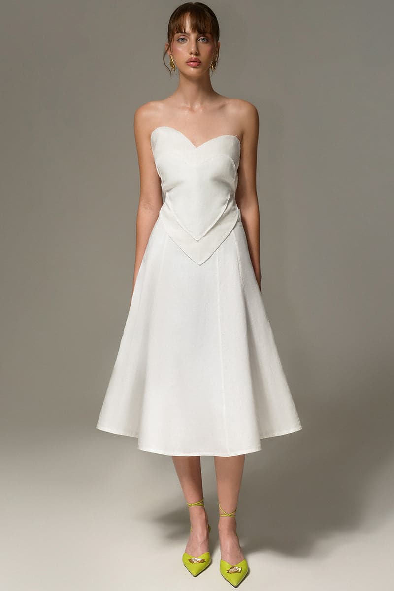 WHITE CLOUD MIDI SKIRT - CULT MIA