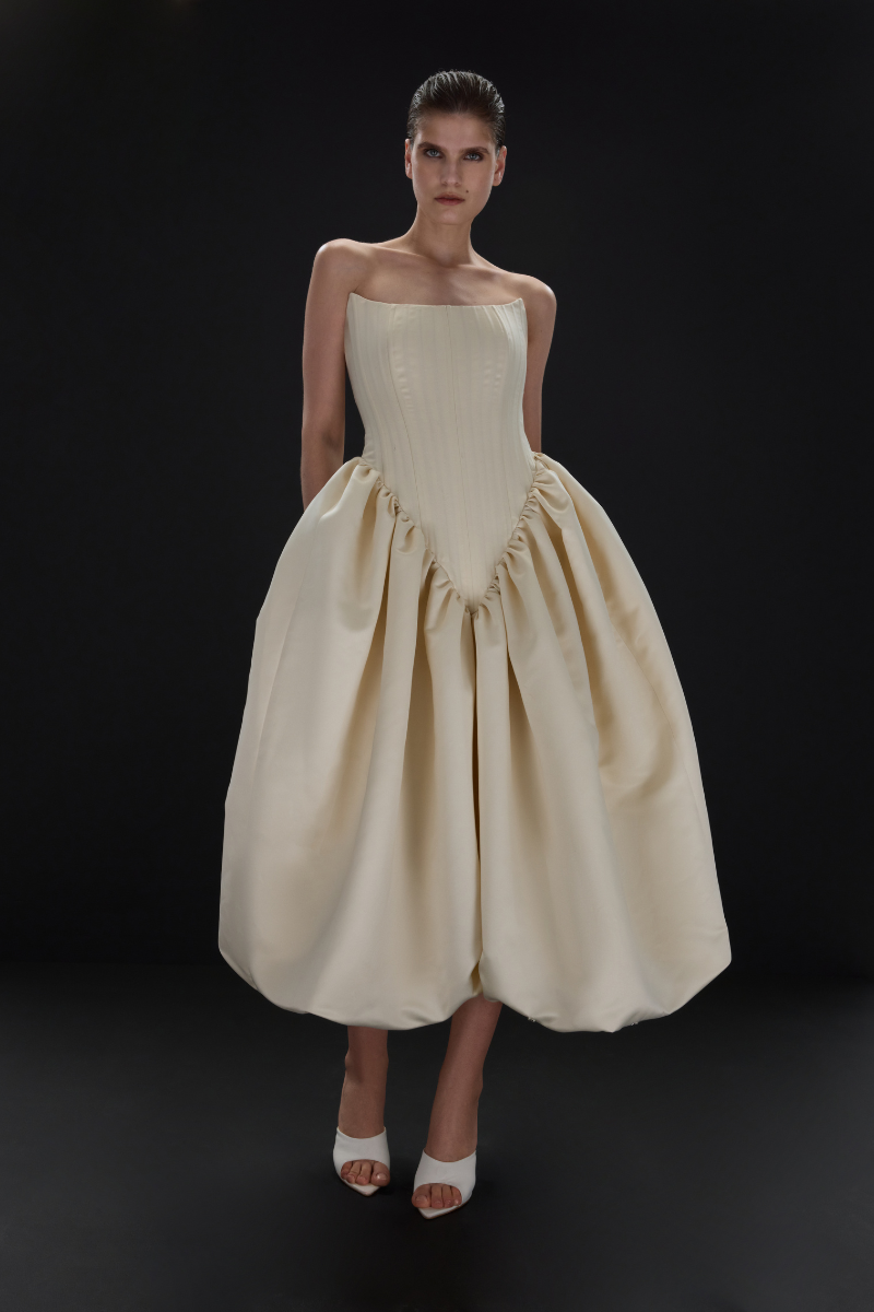 Beige Violet Transformer Maxi Dress by Balykina featuring a flowy silhouette and elegant design.