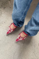 Christin Wu Wynne Flats showing beige fabric with elegant pointed toes and subtle bow details, perfect for casual or dressy wear.