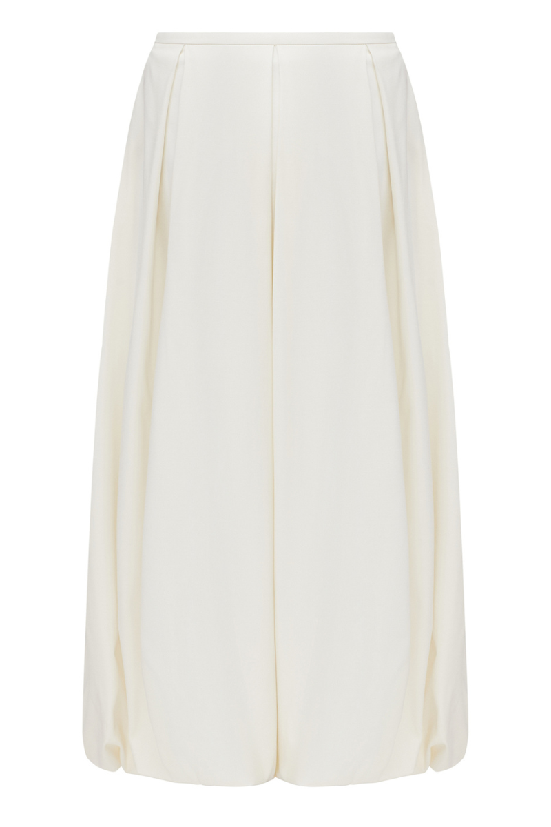 BALLOON IVORY MIDI SKIRT - CULT MIA