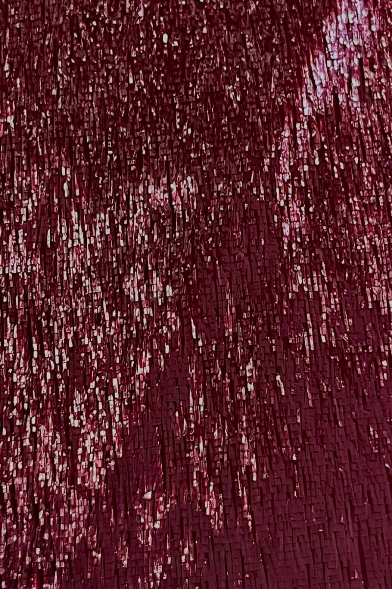 EDITH TEXTURED GOWN IN DARK CHERRY