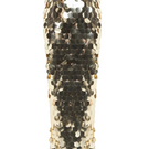 Gold sequin maxi skirt by Balykina, featuring a flowing design with shimmering sequins and elegant length.