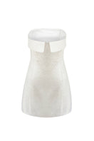 Nazlı Ceren Martine Sequin Mini Dress in Cloud Cream, showcasing the elegant mini dress with shimmering sequins and a fitted silhouette.