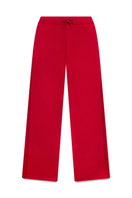 Red women's pants by La Granni, shown with a relaxed fit and stylish design, perfect for casual or chic outfits.
