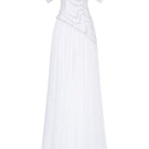 Elegant CULT MIA X 21Six Helena taffeta pleated gown with a flowing silhouette and intricate pleating detail.