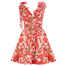 AISA ROUline mini dress in vibrant fabric, featuring a fitted silhouette and stylish design details.