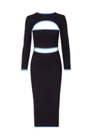 Baobab Taro Dress in Dodger, a stylish maxi dress with a flowing silhouette and vibrant color, perfect for casual and summer wear.