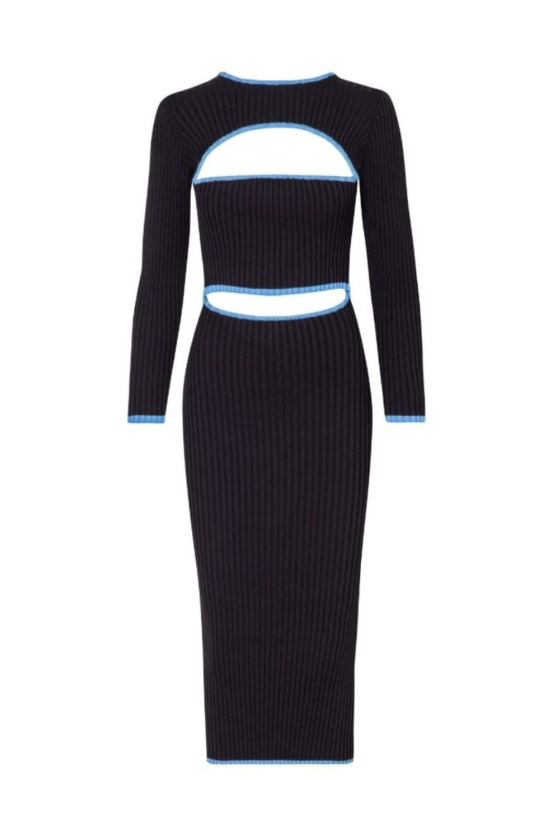 Baobab Taro Dress in Dodger, a stylish maxi dress with a flowing silhouette and vibrant color, perfect for casual and summer wear.
