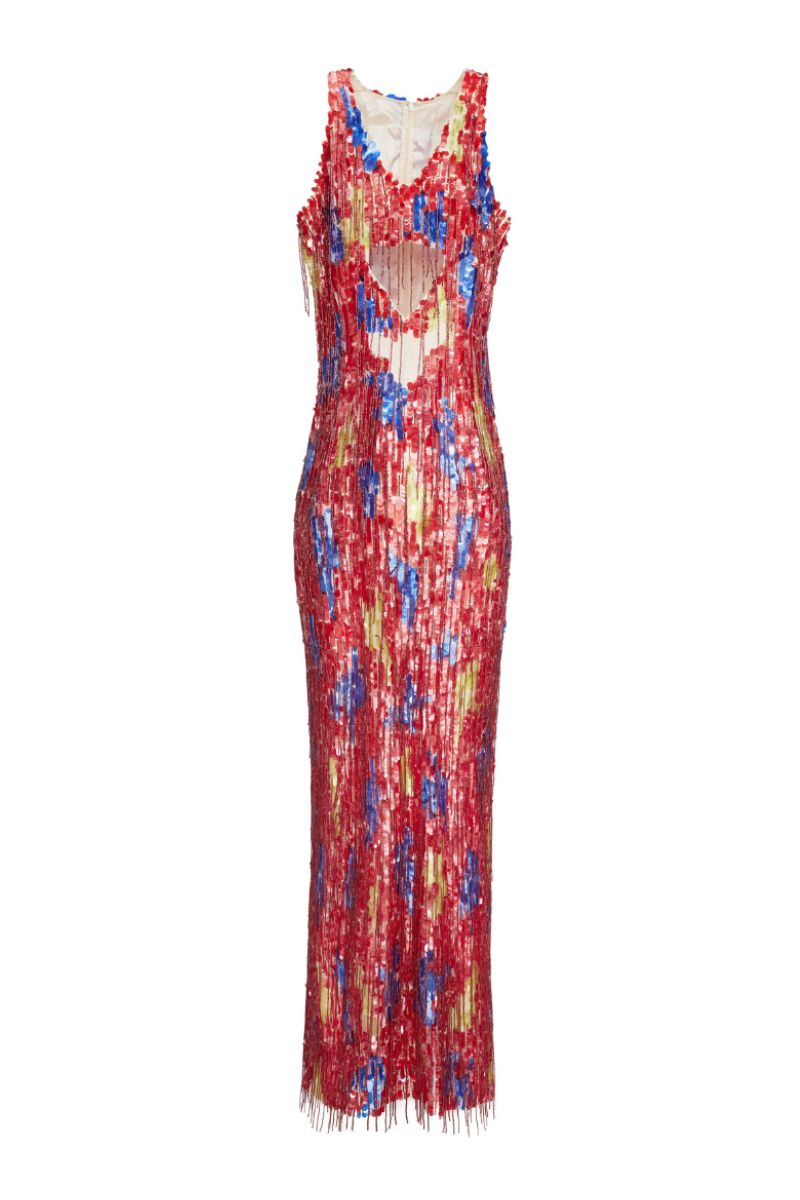 ZARI MAXI DRESS IN RED - CULT MIA