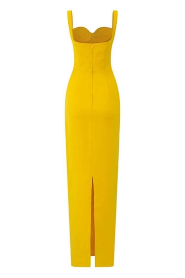 YELLOW JENSEN CRYSTAL BODYCON DRESS | CULT MIA | 21Six