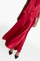 JUPE EN SATIN JILL ROUGE