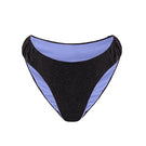 Black Gina sparkly bikini bottom by Suncillo, featuring shimmering fabric and a stylish fit for beach or poolside wear.