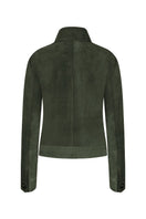 ZUT REMON suede jacket featuring a classic design with a smooth suede finish and stylish collar, displayed on a hanger.