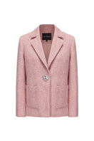 Nana Jacqueline pink GIA jacket with long sleeves and stylish design, displayed on a hanger against a neutral background.