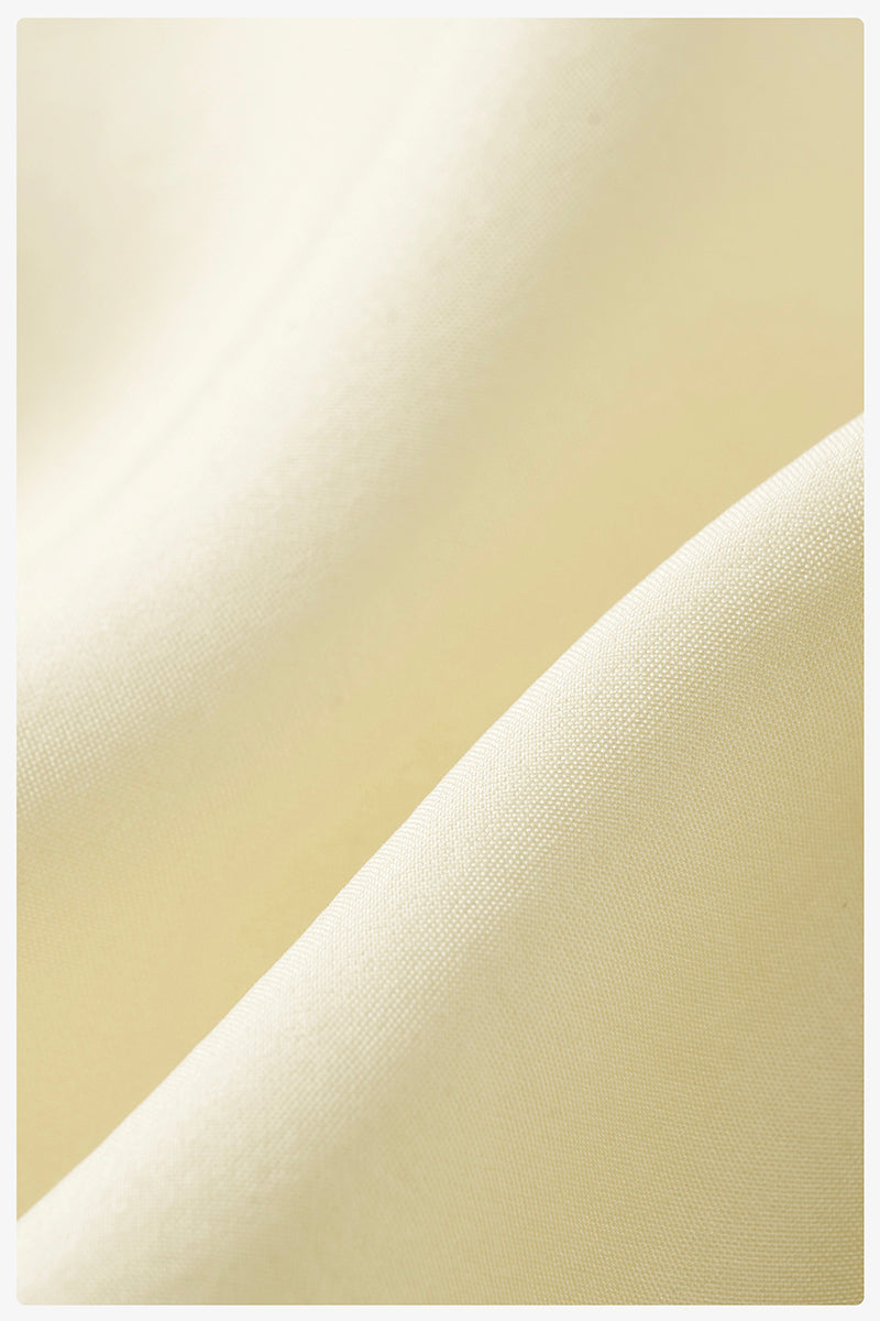 HOLIDAY IN ARLES SILK SHORT SET IN YELLOW - CULT MIA