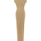 Poem Lucentia Maxi Dress in flowing fabric with a stylish silhouette, perfect for elegant summer occasions.