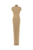 Poem Lucentia Maxi Dress in flowing fabric with a stylish silhouette, perfect for elegant summer occasions.